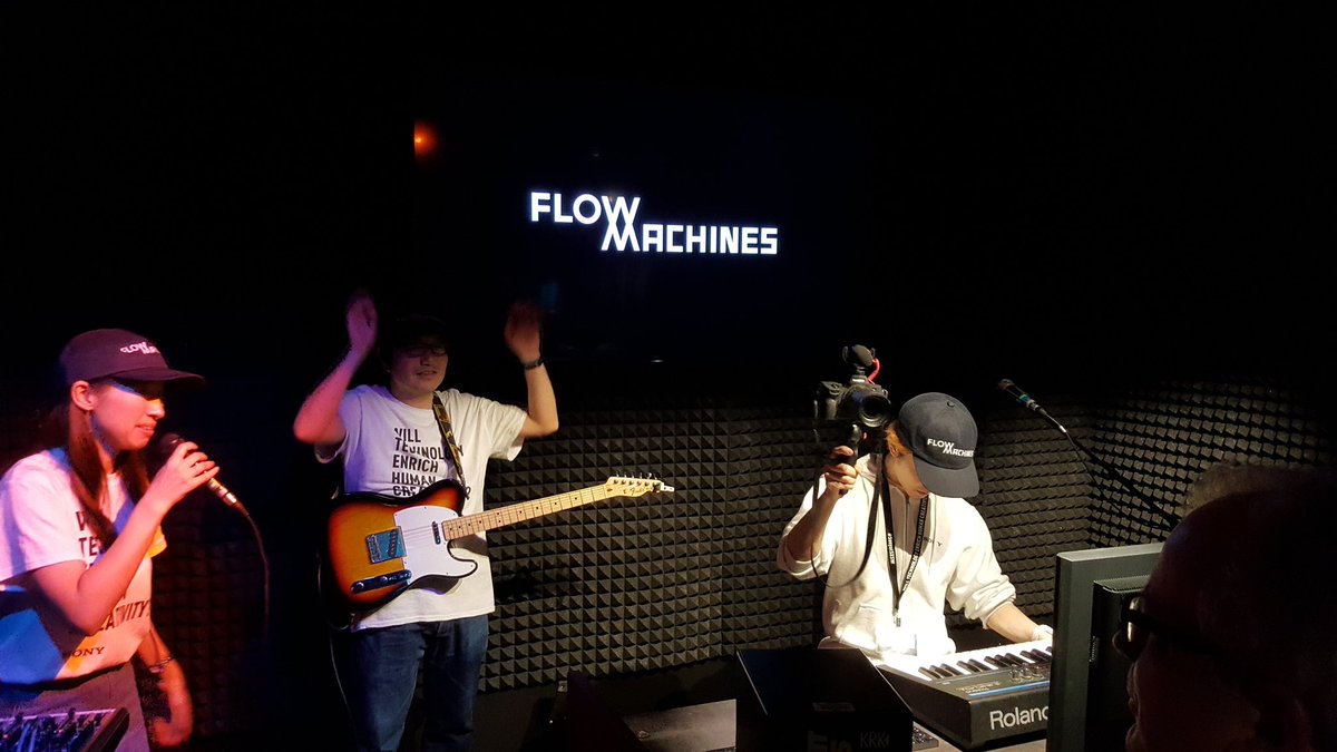 LifeEntrepre's tweet photo. Amazing experience learning how #AI creates music from a few simple cords &amp; melody using a program called #flowmachine fun improv session w/ audience. @SonyElectronics @sxsw #SonyatSXSW #sxsw #SXSW2019 #austin #atx #texas #tech #innovation https://t.co/hm24J82BLr