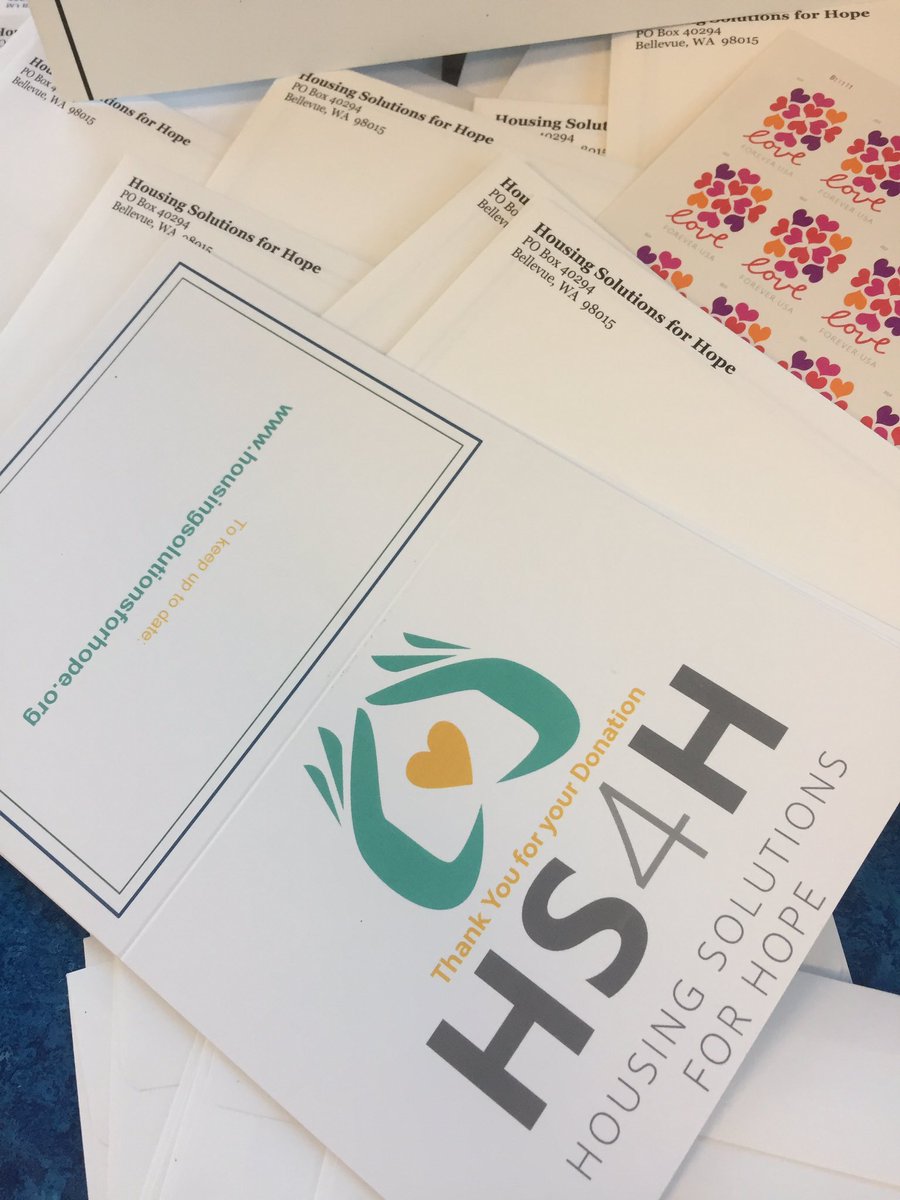 Thank You Notes are on their way! #HS4H We appreciate everyone who donated to keep a <a href="/seattlechildren/">Seattle Children's</a> family in their home! housingsolutionsforhope.org