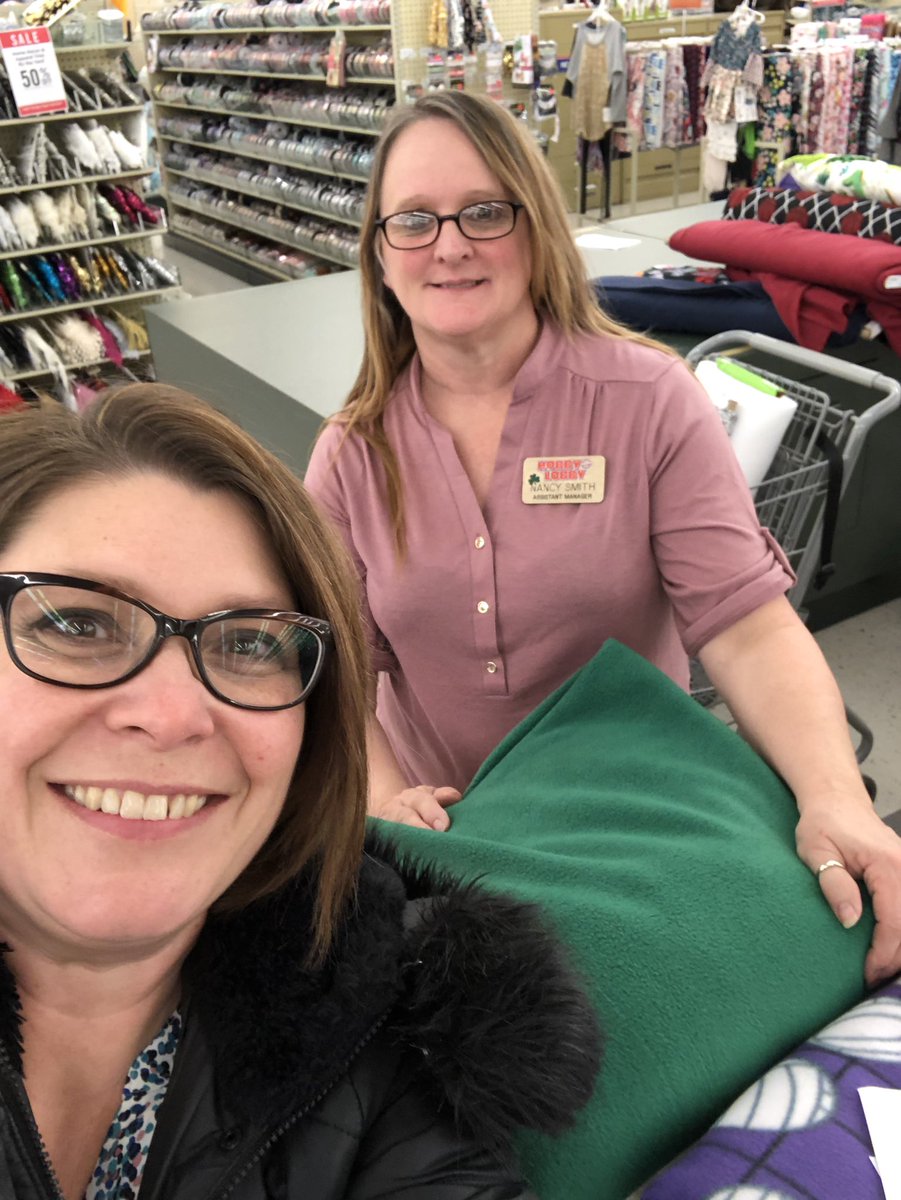 BBobeldyk's tweet photo. Getting ready to complete our Project Jack project! The fifth graders @OrchardCF are making tie blankets for kids that are going through medical treatment. Thanks Nancy @HobbyLobby for all of your patience tonight! #ProjectJack #payitforward #mystudentsaregoingtobesoexcited https://t.co/gfZQW8mAwR