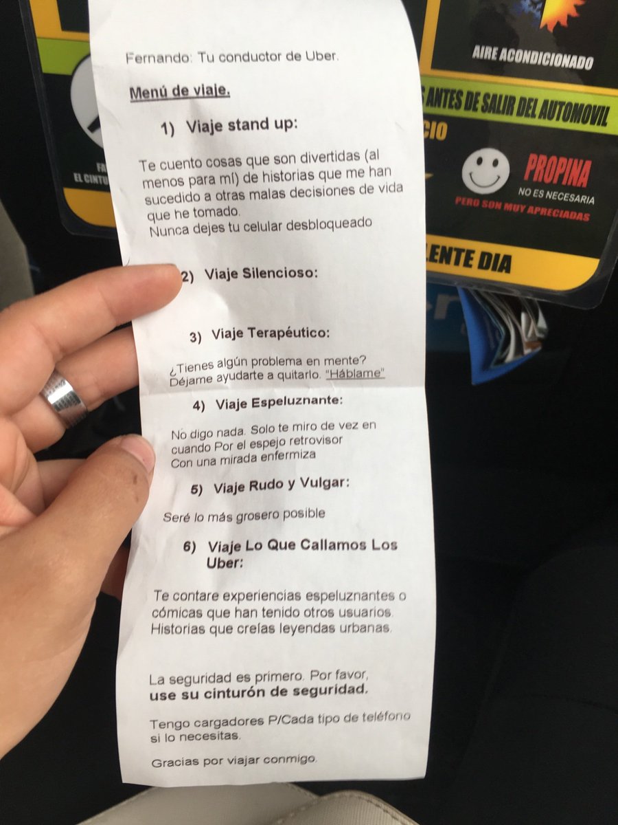 dianeeromero_'s tweet photo. Vean lo que me dio mi Uber https://t.co/f6lNtIs5ys