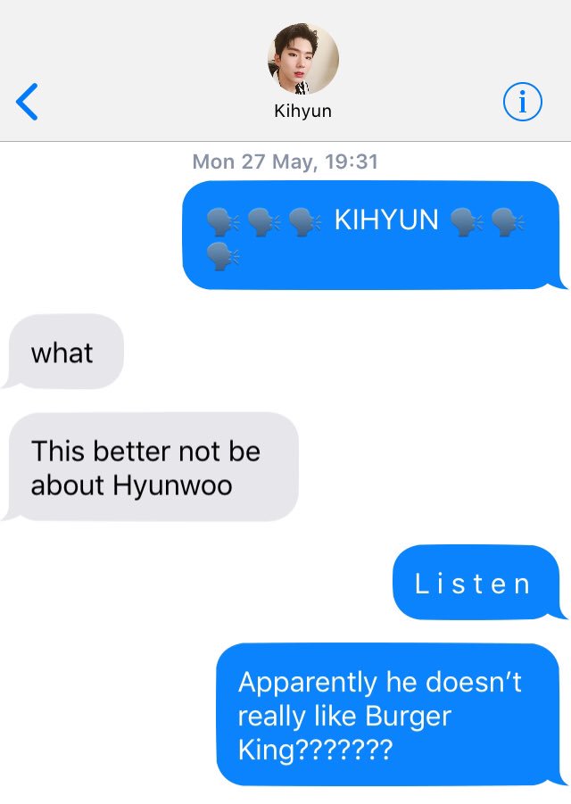 121. He also messages Kihyun ofc