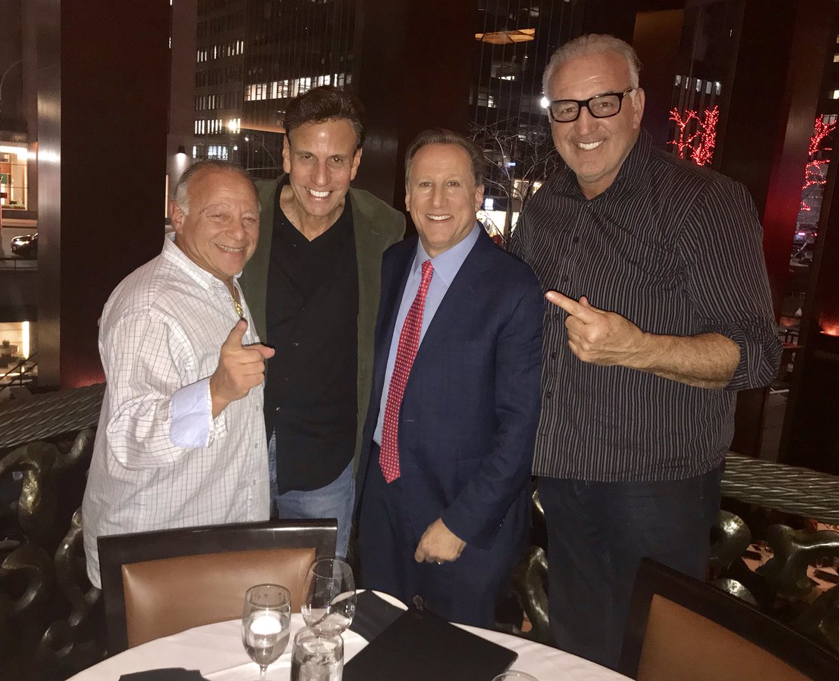 BruceBeck4NY's tweet photo. Celebrating the 70th birthday of @CommishRandyG with some boxing legends - @gerrycooney & Steve Albert! #KnockoutCrew #Boxing https://t.co/JWFW7OUTVu