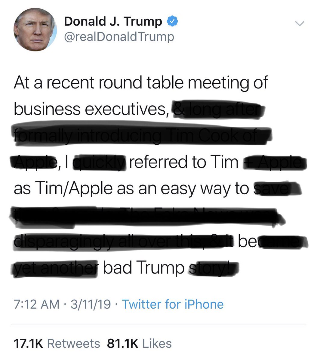 Michaelspadoni's tweet photo. #redactedtrump #TimApple https://t.co/HKd8Upe1he