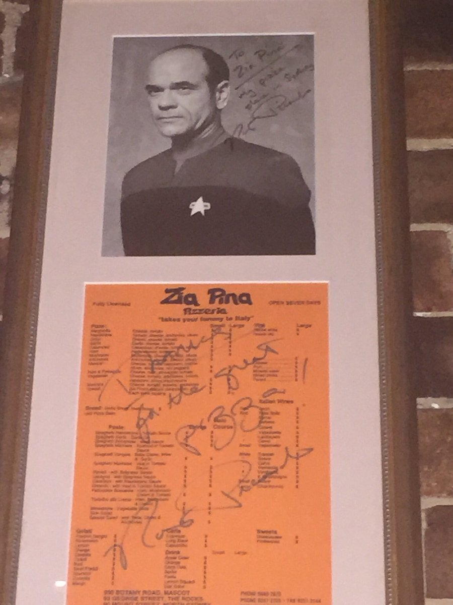 ThisisMikki's tweet image. Found the pizza place @RobertPicardo ate at... now to find the Curry place @gates_mcfadden dined in!! #trekkingmywaydownunder #helpafanout #ZiaPinaPizzeria