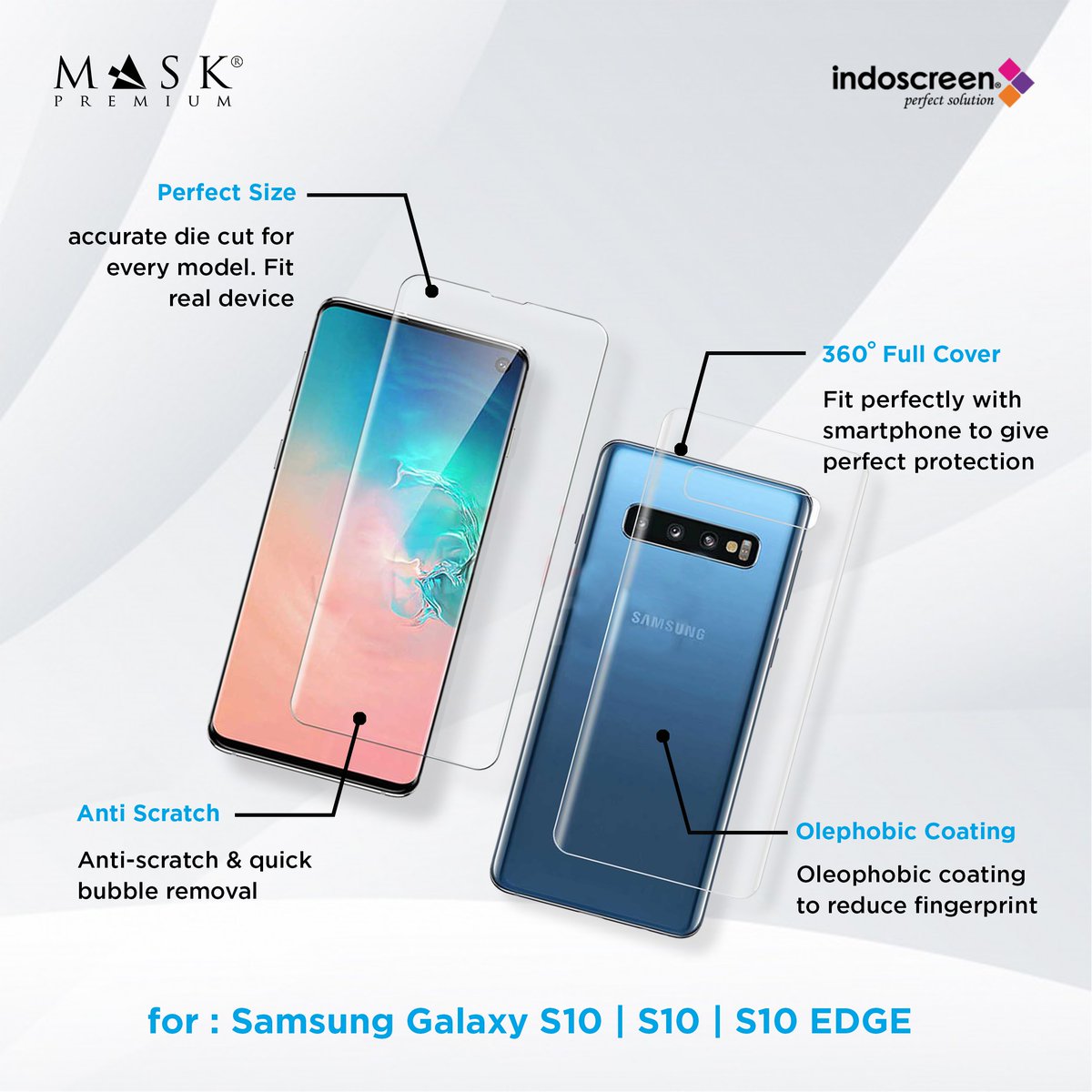 indoscreen's tweet image. Tentunya sangat disayangkan jika ponsel canggih seperti Samsung Galaxy S10 | S10 Plus | S10 Edge tidak sengaja terjatuh sehingga adanya goresan pada layar dan seluruh bagian ponsel.
Untuk itu gunakan TPU Full Cover dari Indoscreen yang mampu melindungi seluruh bagian ponsel.