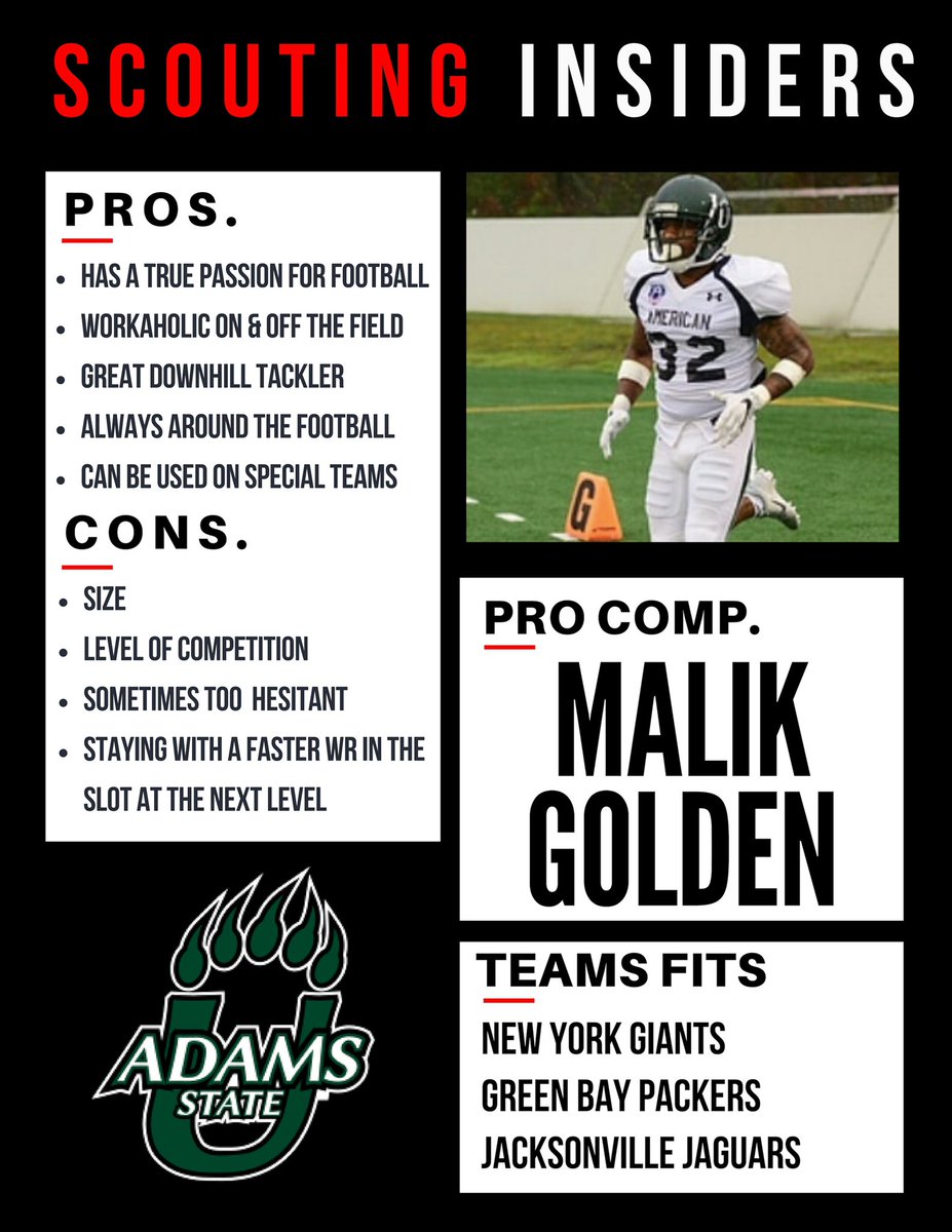 S_Insiders's tweet photo. NFL Draft Scouting Report: Corey Wright, DB from Adams State
#adamsstate #grizzlies #grizzliesfootball #Giants #collegefootball #college #football #NFL #nflfootball #football #nfldraft #fantasyfootball #nflmockdraft #nfldraftscouting #Footballguy #nflnews #NFLDraftNews #DraftDay https://t.co/PEx2TsfHEX