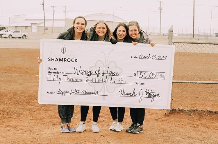 OkState_KD's tweet photo. What an INCREDIBLE 36th annual Shamrock weekend! Nu Chapter was able to raise $50,054 for Prevent Child Abuse America &amp; Wings of Hope Crisis Center! Thank you to everyone who participated and donated!🍀✨💚 https://t.co/W0QQs320gC