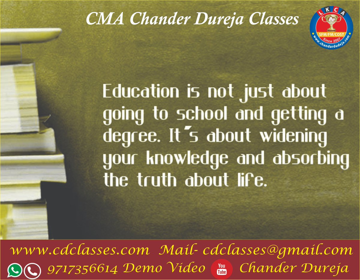 cdclasses's tweet photo. #Quoteoftheday
#videoclasses
#onlineclasses
#caclasses
#csclasses https://t.co/TqLO4B3DUy
