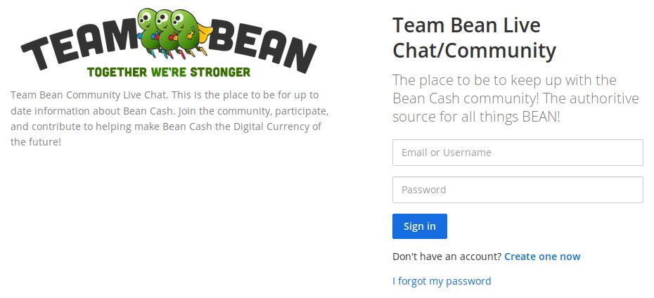 #BeanCash $BEAN $BITB Our #TeamBean live chat/community platform has been updated and back: live.beancash.org