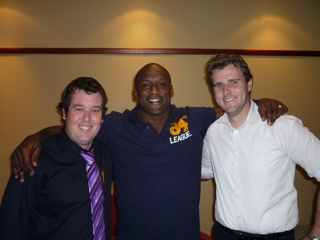 efficentnotlazy's tweet photo. @Former_legend @fcttb_podcast #gam the 9 years younger version of @efficentnotlazy and @Georgie_1907. What was I thinking? Maybe shouldn’t have had that last pie for breakfast. Age has certainly been kind to the both of us. The years have been bloody kind to @RealBigDell though. #fcttb #bigdel #goodluncheon https://t.co/HJ8BXoEHGi