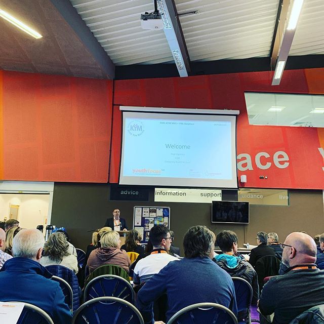 VibeUKOrg's tweet photo. We are go for #KYMconf 2019 as our CEO Paul Oginsky opens proceedings #youthworkmatters #youthwork #happysmiling https://t.co/4xExFwk3Xg https://t.co/FTkIiutqgG