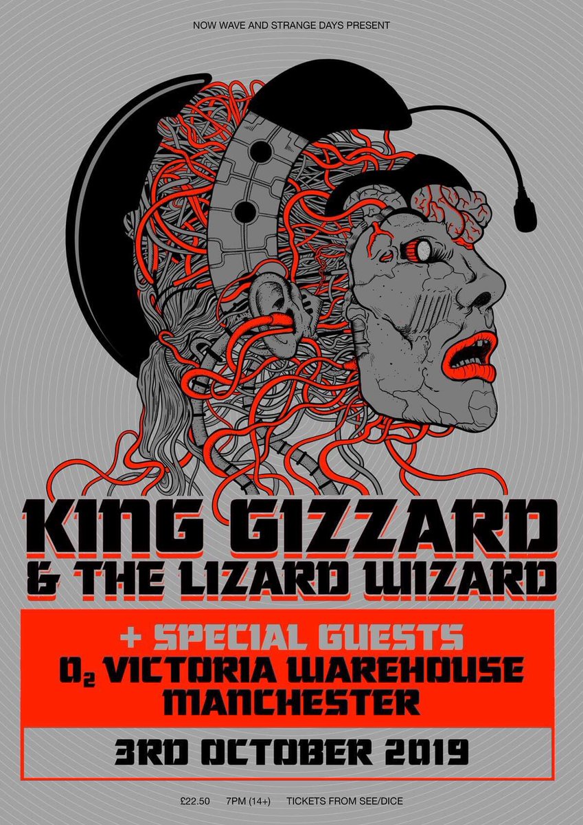 StrangeDaysLv's tweet image. 🚨MASSIVE NEW SHOW ALERT 🚨 

We’re thrilled to announce that @kinggizzardband are coming back to Manchester on 3rd October where they will play @O2VicWarehouse 

@TheO2 Priority pre sale via @Ticketmaster tomorrow at 10am 

General on sale this Friday at 10am