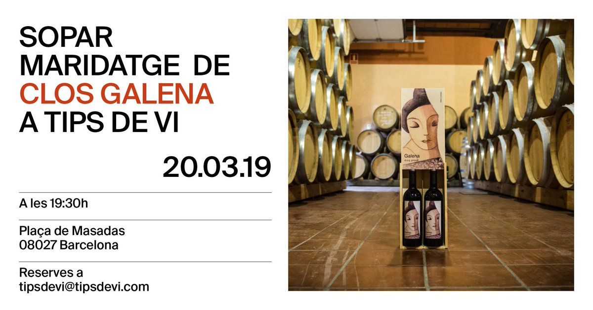 SentitsBCN's tweet photo. A #TipsDeVI reben a @ClosGalena amb un sopar maridatge molt especial.
Començarem amb el #FormigadeSeda, #FormigadeVellut i #Galena són els vins, per saber els plats us haureu d'apuntar. Dia i hora: 20/03 a les 19.30h. Reserves a tipsdevi@tipsdevi.com #sentitsbarcelona #vicatala https://t.co/2h5BWaTVjV