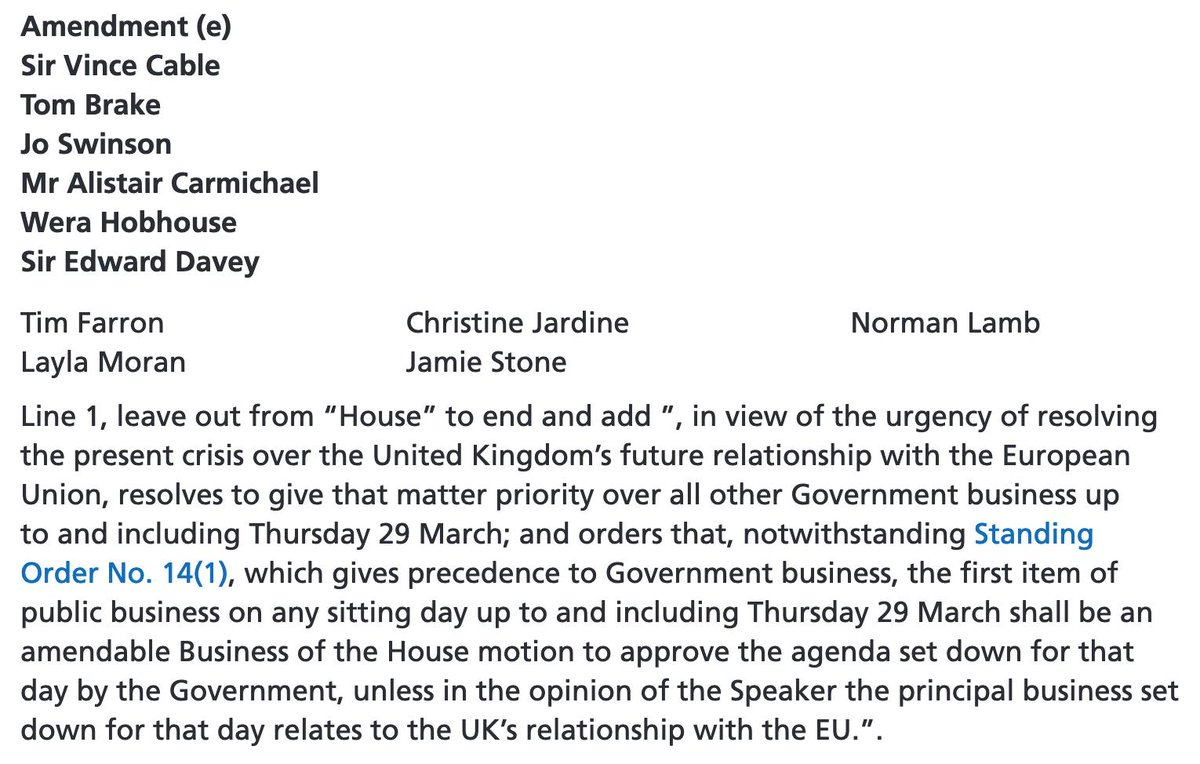 thomasbrake's tweet photo. While Labour fails to back amendments for a #PeoplesVote
The @LibDems are committed to stopping this disastrous Tory Brexit. Our Amendments commit to:
1. #PeoplesVote
2. Parliament control over Brexit business
3. #BrexitSupportFund
4. If needed Revoking Article 50 to #stopBrexit https://t.co/mq5occcYRV