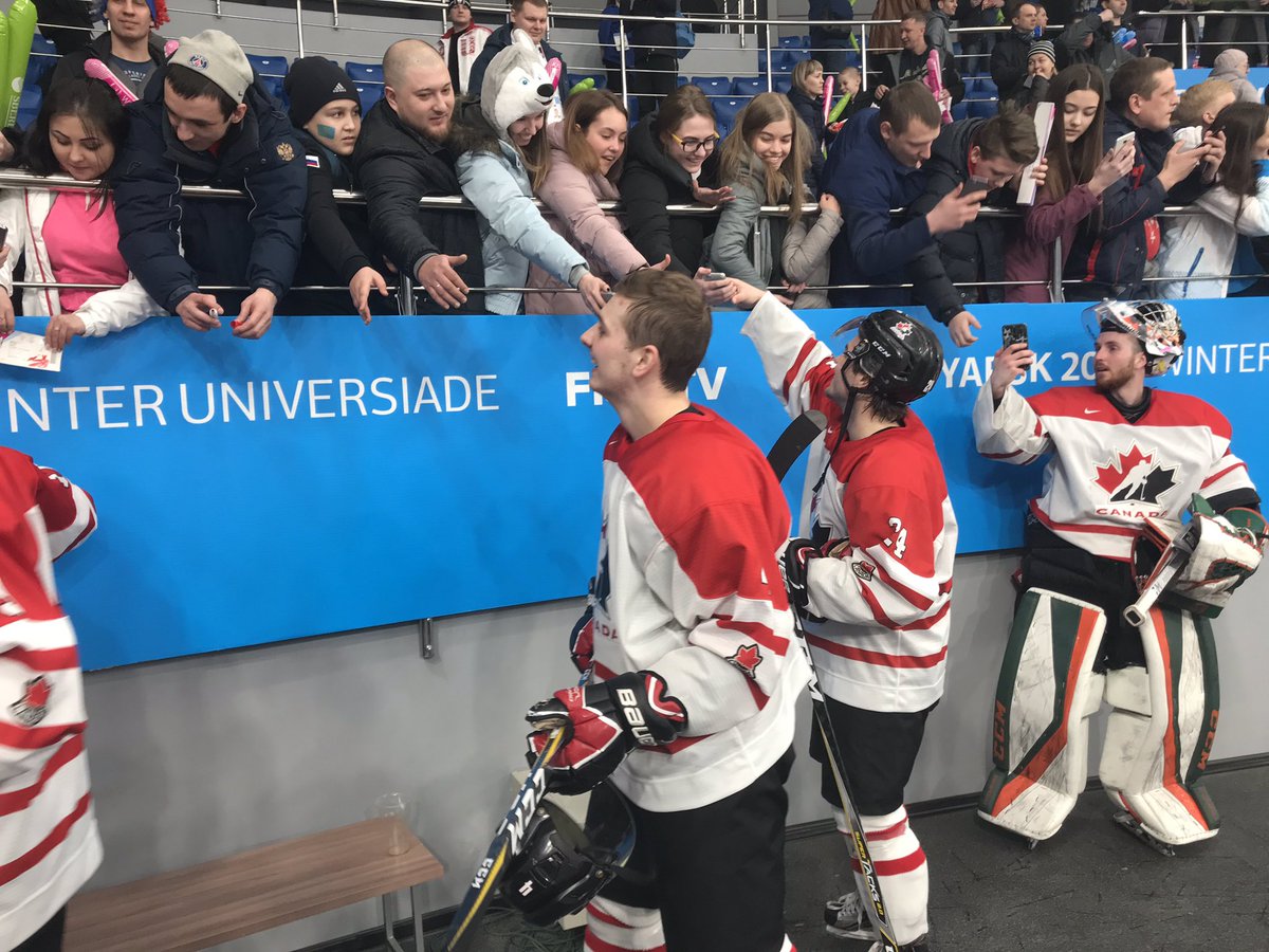 USPORTSIntl's tweet photo. What a game!

🇨🇦 wins 16th men’s hockey medal in 17 appearances at Winter Universiades

Congrats on the 🥉medal! https://t.co/7fehjuV1gT