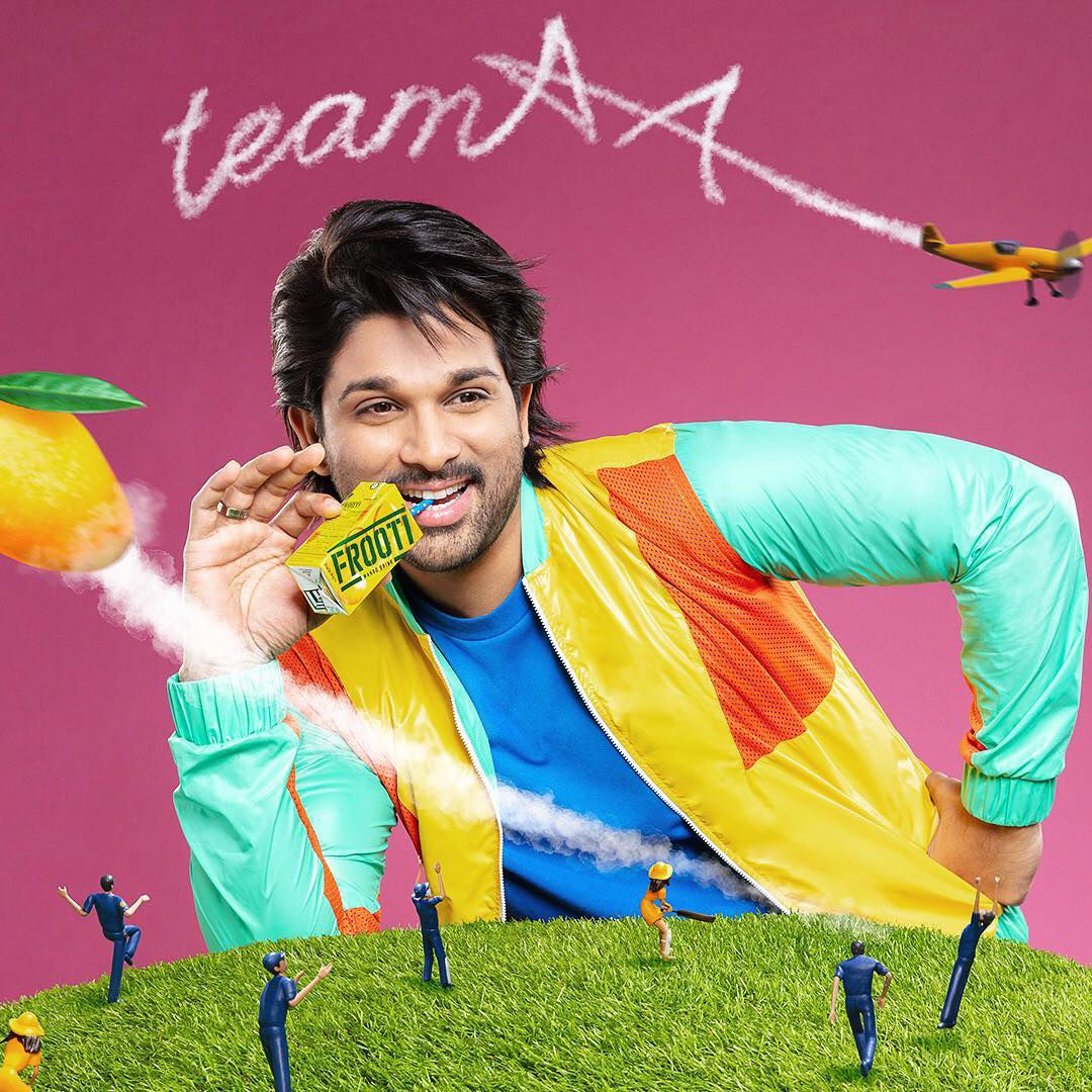 SarathK12319725's tweet photo. Post from Stylish Star @alluarjun Annaya
" The Frootilife. Lots of Frootilife Mastic coming soon... #frooti #frootilife #teamfrooti #teamAA" https://t.co/h9QrUTBlw5