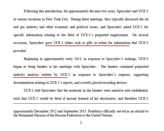 150) This just happens to be *precisely* how the UCE is being described in the Opposition doc on March 8, 2016. It’s worth noting that  @carterwpage admits to passing “documents” to “Podobny”. But has anyone ever asked him, under oath, about Sporyshev?
