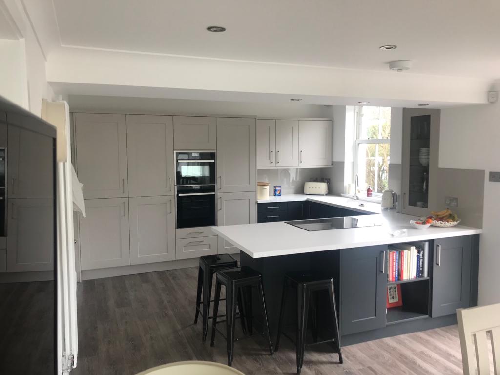 SDProjects's tweet image. Old kitchen and dining area remodeled with structural wall removed to create a bright, welcoming space.
The newly installed roof lantern, provided by @JustRoofLantern , engulfs the open space with natural light
A contemporary kitchen, supplied by @mkmbs completes the renovation.