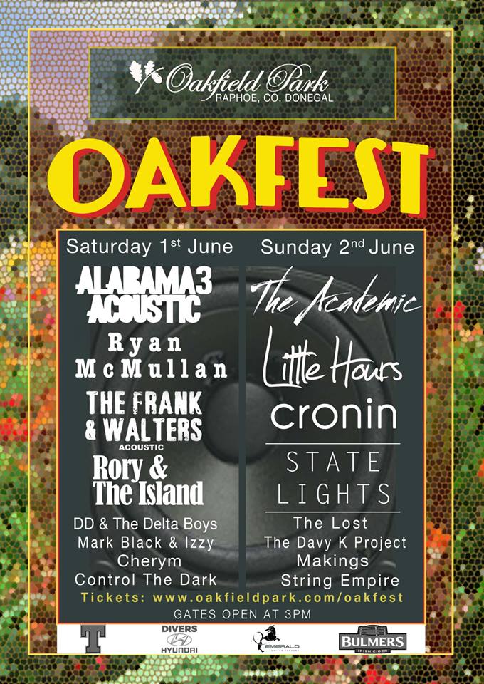 Getting a few bookings in for Festivals already - looking fwd to this one in Co. Donegal with Alabama 3 (Sopranos soundtrack) headlining on the day! #WokeUpThisMorning