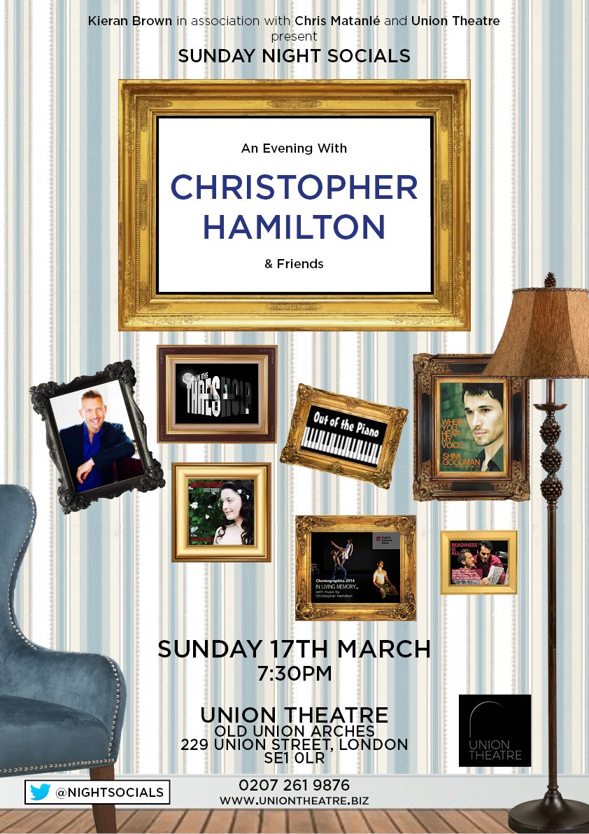 Just a small handful of tickets remaining for this Sunday's gig! Want a relaxed Sunday evening, featuring the best of new British musical theatre and stunning West End performers? Hit the link now and book! uniontheatre.biz