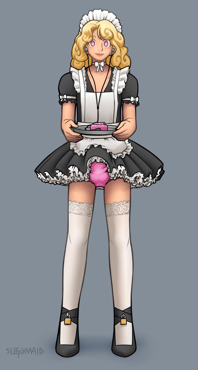 Deepthroat chained sissy maid