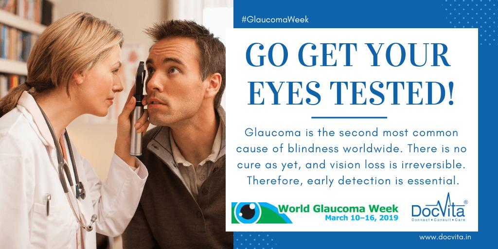 Go get your eyes tested! #Glaucoma is the second most common cause of blindness worldwide. There is no cure as yet, and vision loss is irreversible. Therefore, early detection is essential.

#GlaucomaWeek #SaveYourSight