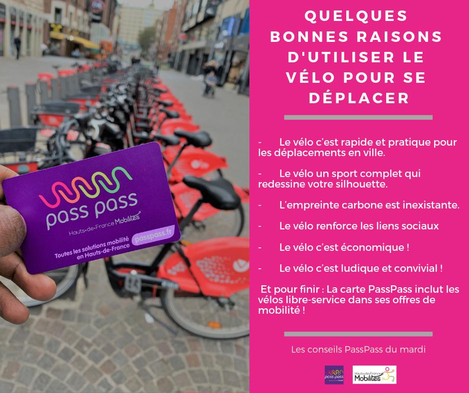 passpasshdf's tweet photo. #Mardiconseil
Les conseils @passpasshdf du mardi vous proposent aujourd’hui de #BonnesRaisons d'utiliser le #Vélo pour vos déplacements. 🚲
Pour plus d'infos sur les vélos libre-service V'Lille Vel’in, DK’Bus 👉 https://t.co/NYt1EwUUik
#HautsDeFrance #CartePassPass #velotaf https://t.co/76CM4W2Ma6