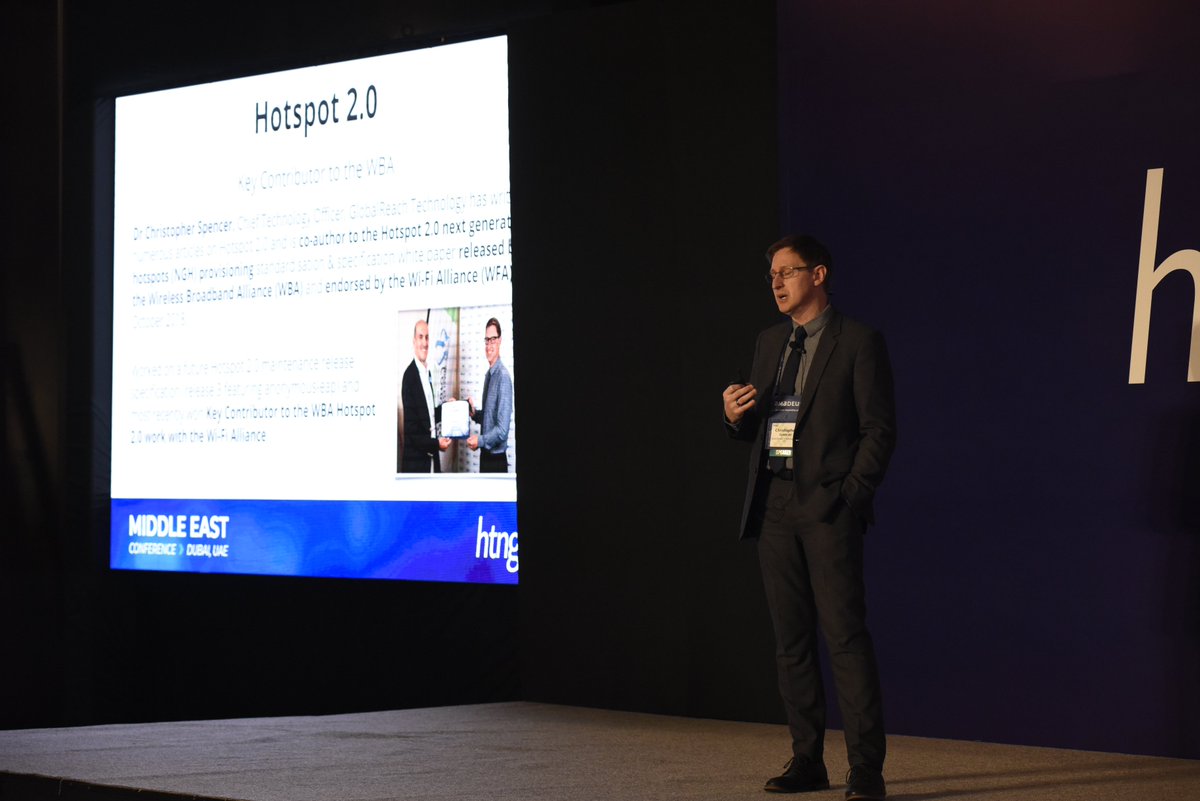 htng's tweet image. WiFi seems to control our lives today. @GlobalReachTech's Dr. Chris Spencer reiterates the success of HotSpot 2.0 and how connecting to WiFi doesn't have to be difficult. #HTNG #MiddleEastConference