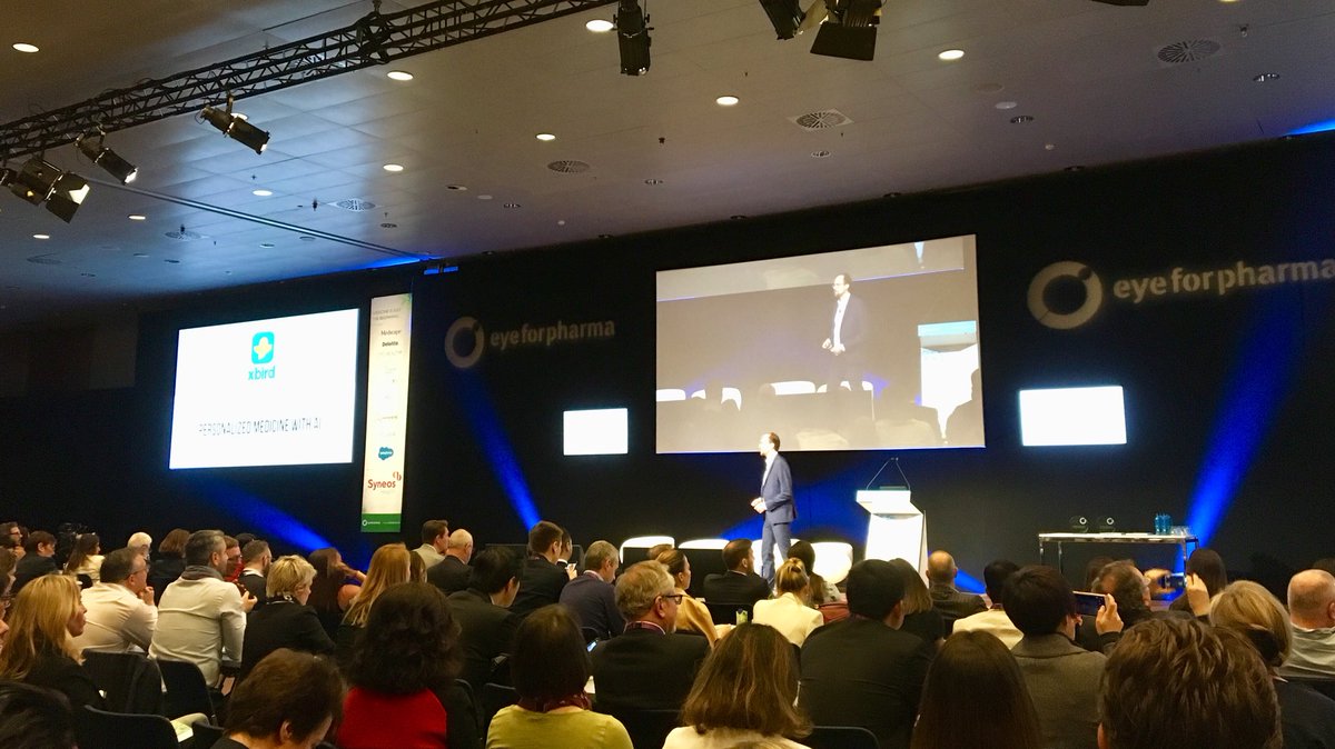 JoergLand's tweet photo. Great presentation by Sebastian from ⁦@xbirdhealth⁩ #EyeForPharma https://t.co/wy0H0P9zpc