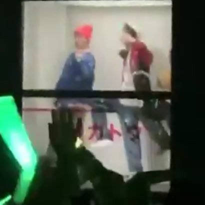 190203 at  #NEOCITYinOSAKA Day 2!! even though it's a fantaken blur, we can still see how Taeil, Doyoung, and Jungwoo dance according to the beat and it looks funny & adorable !! ♡