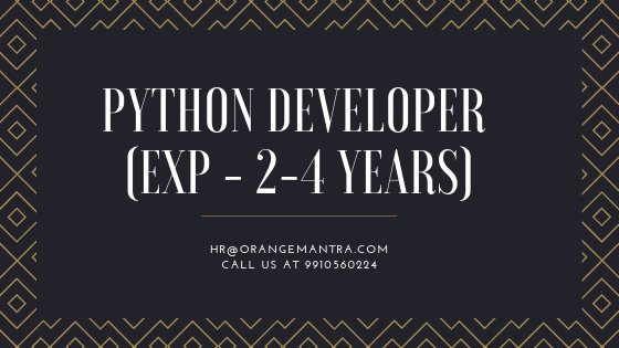 Orangemantraggn's tweet image. Looking for Python developers! If you have 2-4 years experience and want to work with an organization that offers a dynamic environment, share your resume at hr@orangemantra.com or call us at 9910560224.
#python_developer #hiring #jobs #gurgaon