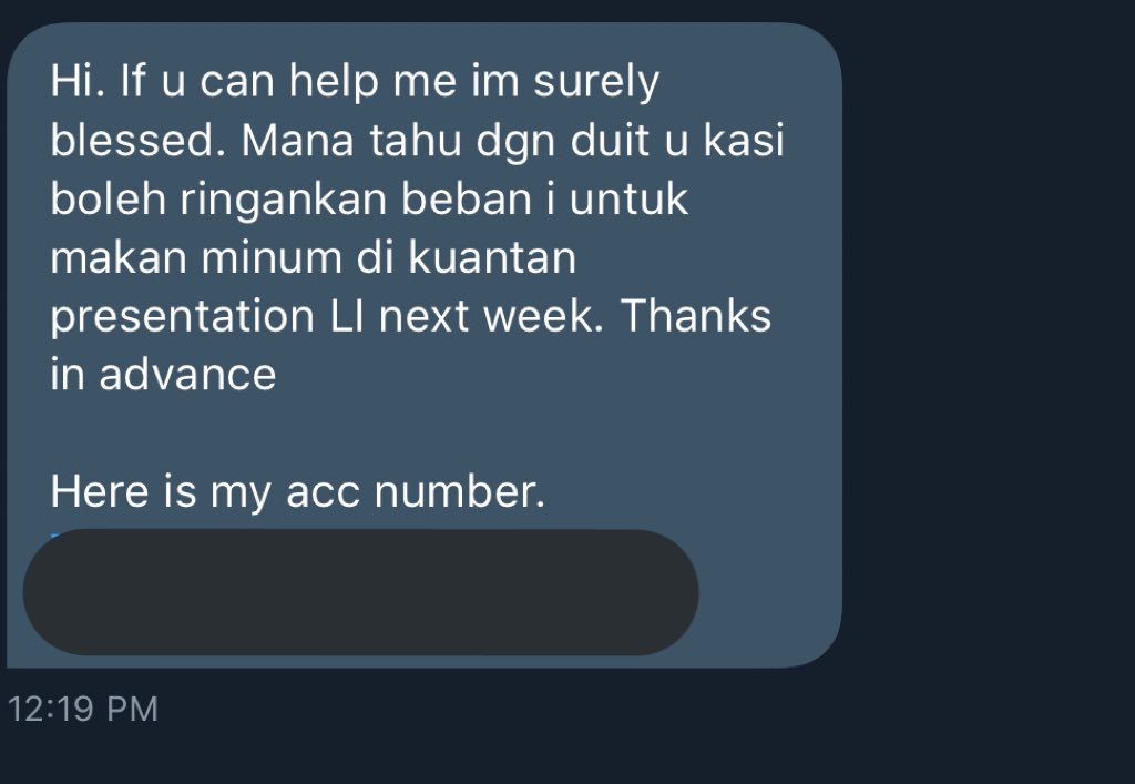 mighvv's tweet photo. I’ve received more than 400 dms dari students yang tak ada duit untuk makan. And I can’t afford to help all of them sebab aku belum jutawan. So, if korang nak tolong diorang, reply dekat bawah ni and aku akan DM account number student-student yang mintak tolong. https://t.co/XuDo2t3Yrw