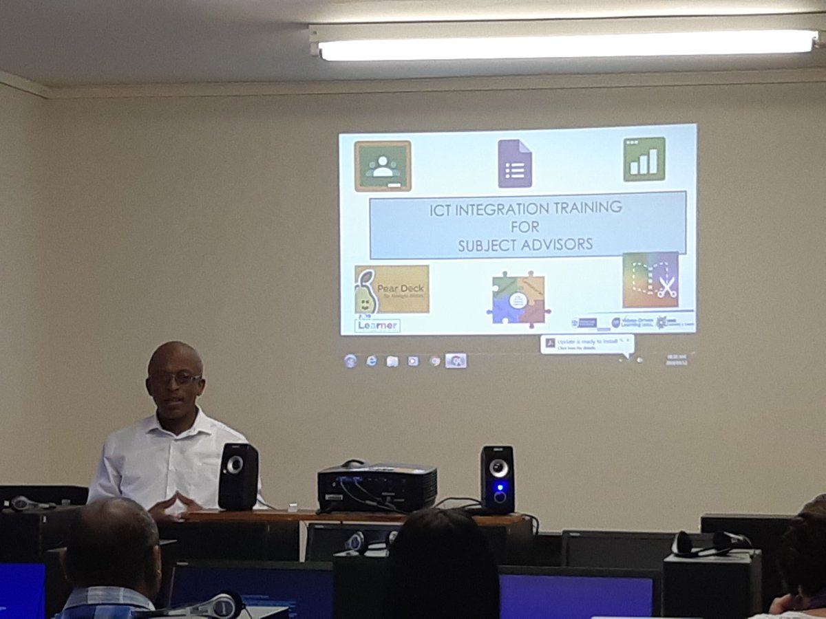 MarietteVorste3's tweet image. &quot;If we marry educational technology with quality, enriching content, that&apos;s  a circle of win&quot; CTLI ICT integration training for subject advisors happening #qualityteaching @ECKEDOffice @MMBeukes @WCED_CTLI @ChristoDavids2 @SammyBouwers @ezroux @WCED_HOD @BRANDHEINIE