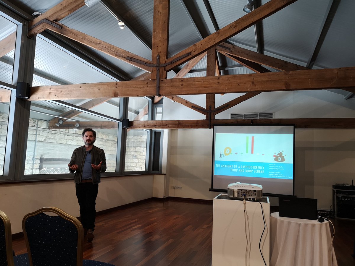 disruptcyprus's tweet photo. During the last blockchain event organised by the #Cyprus #Blockchain Technologies community, professor Ben Livshits gave a very interesting talk on the anatomy of #Cryptocurrency pumps & dumps.
Watch below @convoluted_code👇
https://t.co/a4JOfw1Twg
#blockchaincy #crypto #icos https://t.co/fZstnbbPYM