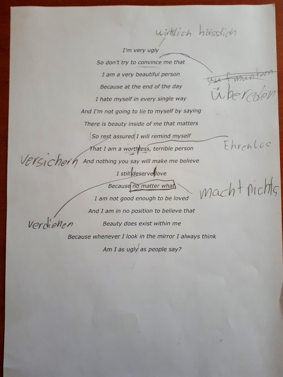 JessicaJmunting's tweet photo. #translanguaging to understand poetry using concepts from @TanELLclassroom and @kate_anna . Does it have the same impact in home language? When you read back to front does it have the same impact? Great discussion, authentic work with ss today. #eal #esl @ECISMLIE https://t.co/pRNrQl6sDP