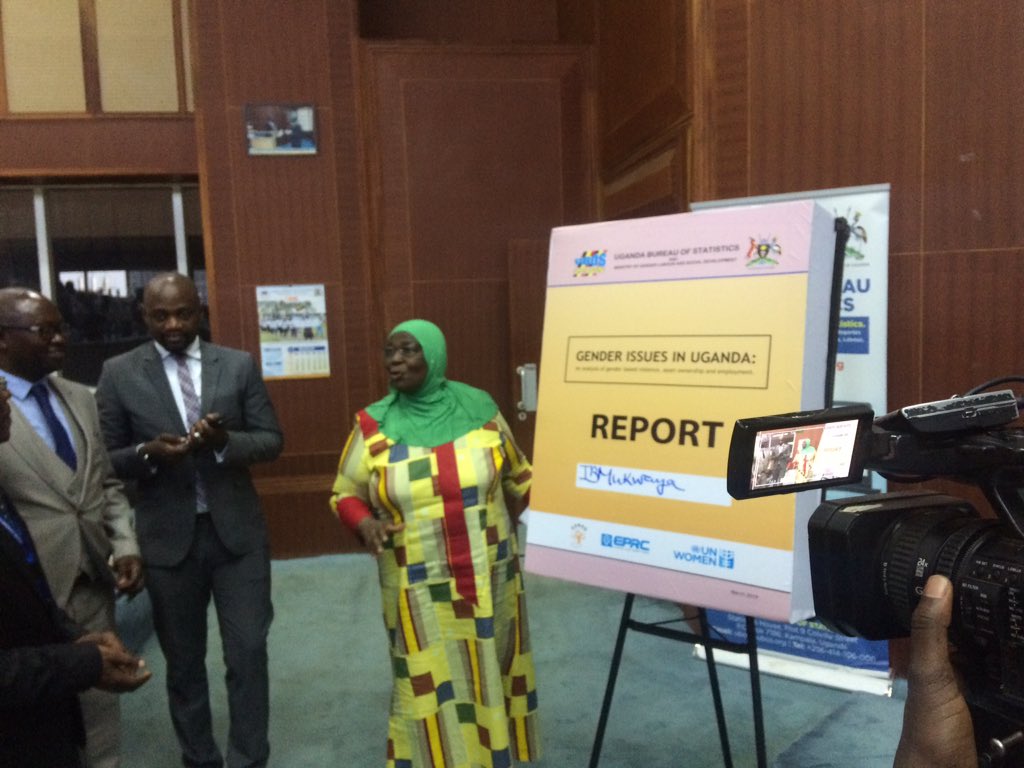 Hon. Janat Mukwaya launches the report.