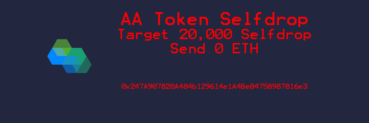 AdmereApp's tweet photo. AA Token Sefdrop Send 0 ETH Live Now
Join Here Read More : https://t.co/o1K62txFGS
#selffdrop https://t.co/iNpsSwRRk4