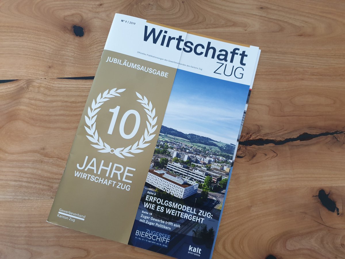 Das neue Wirtschaft Zug ist da! Und wie gefällt Ihnen das neue Erscheinungsbild, passend zum Jubiläum?
