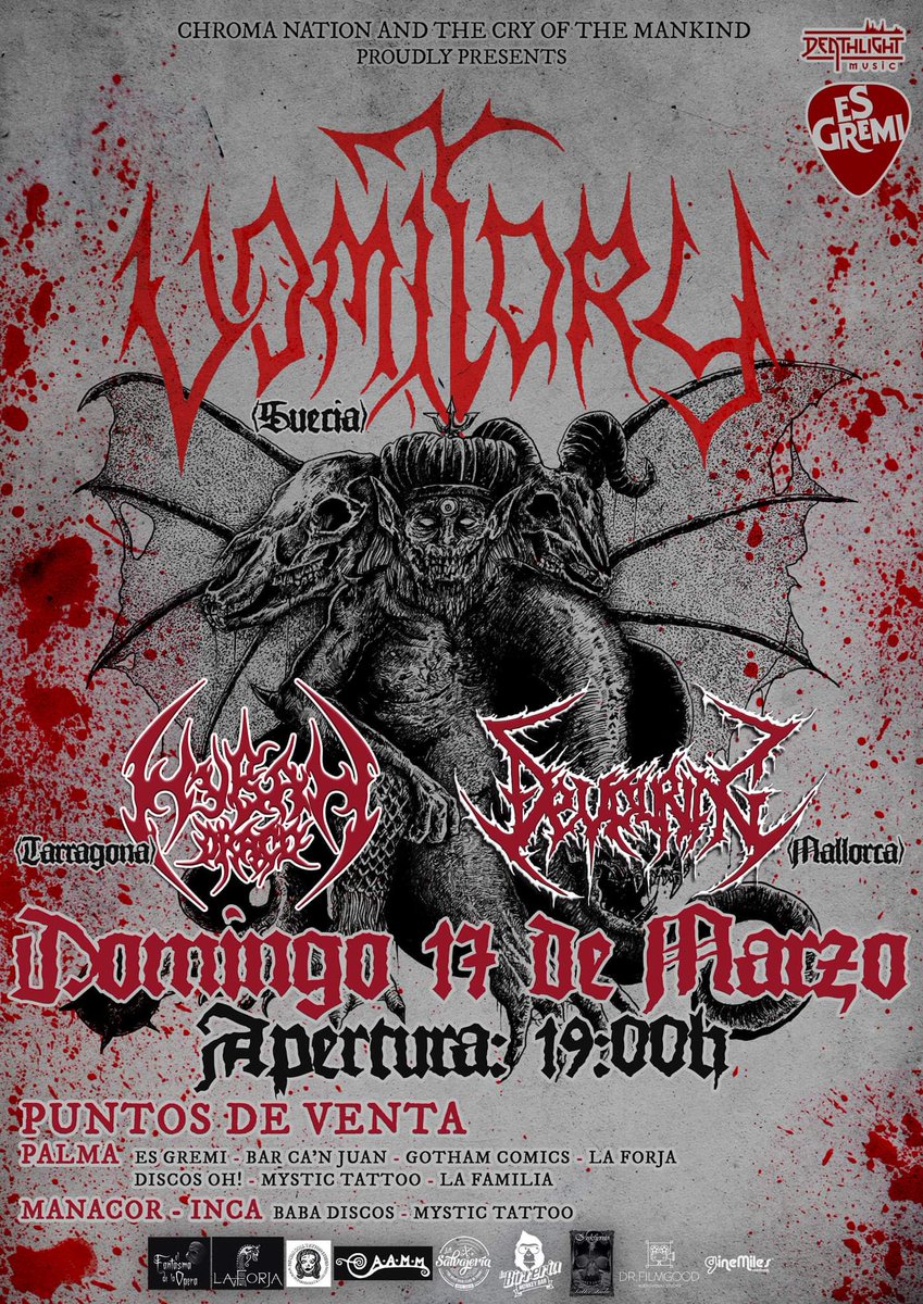 DeathlightMusic's tweet image. Este domingo, no te lo pierdas! Mallorca Death Metal Island