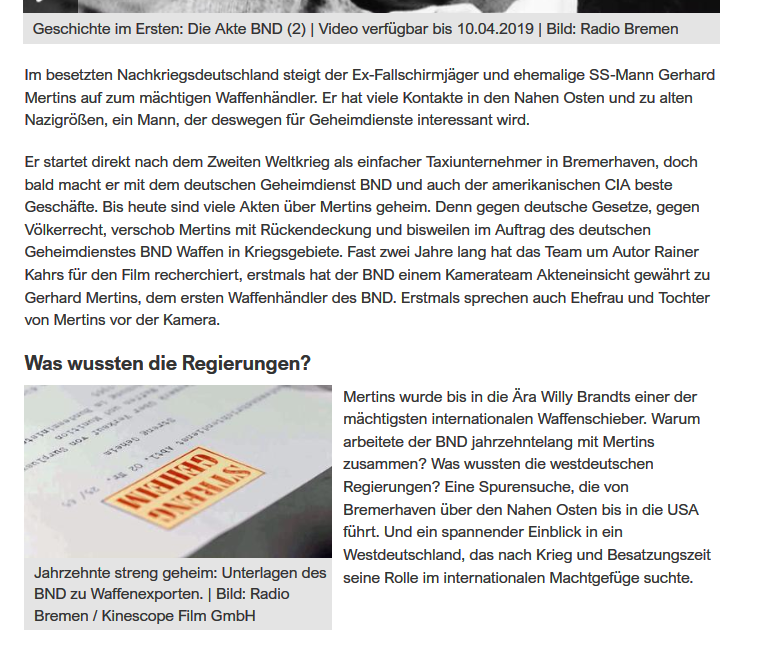 Muschelschloss's tweet photo. Die Akte #BND (2) - "Story im Ersten" - Video.
Was wussten die Regierungen?
Mertins wurde bis in die Ära Willy #Brandt/s einer der mächtigsten internationalen #Waffenschieber. Warum arbeitete der BND jahrzehntelang mit Mertins zusammen?
https://t.co/SJucSnUqCf #Waffen #Weapons https://t.co/ynwTlwJUcM
