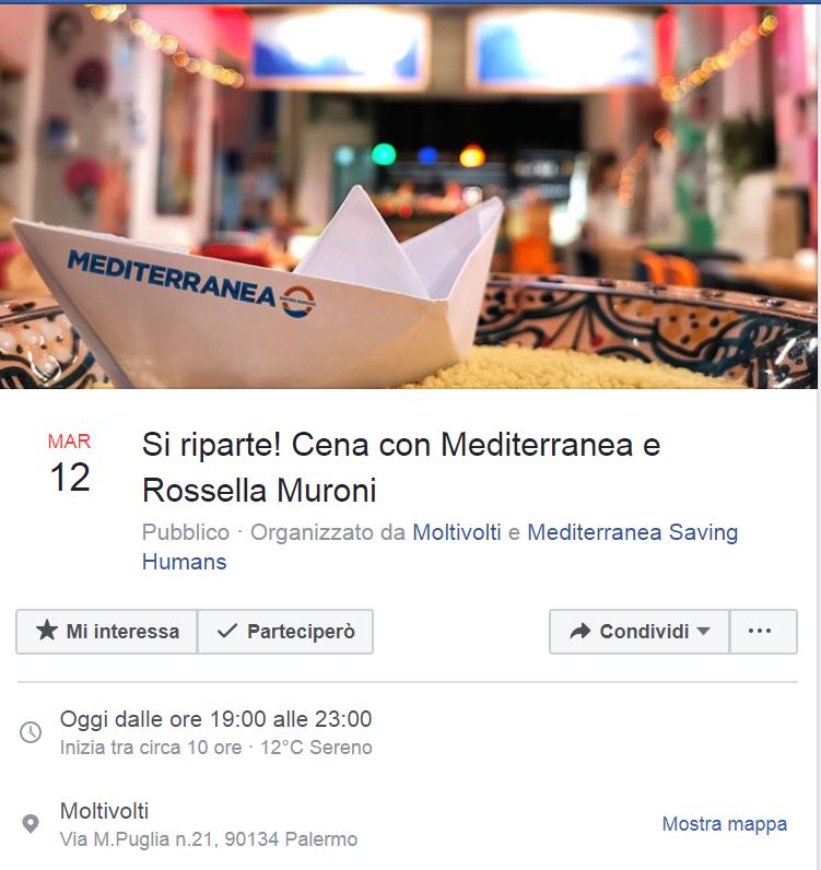 Dopo mesi di lavori la #MareJonio è pronta a salpare. Stasera a Palermo saluteremo l'equipaggio di <a href="/RescueMed/">Mediterranea Saving Humans</a> che si appresta a ripartire. Sarà un modo per ribadire che noi non voltiamo la testa dell'altra parte e per dare un contributo alla missione. Vi aspetto!  #savinghumans