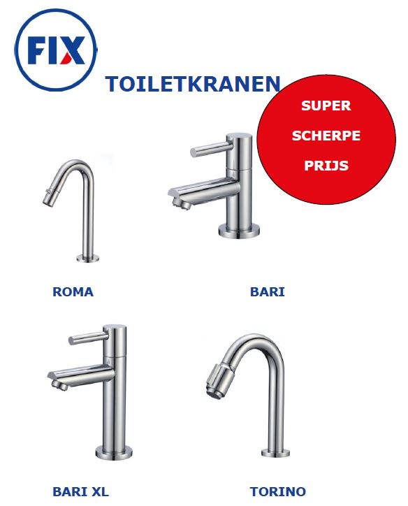Mailactie week 11: Deze week een super scherpe aanbieding. Fix toiletkranen diverse modellen nu in de actie. Ga snel naar webshop.salo.nl/mailactie