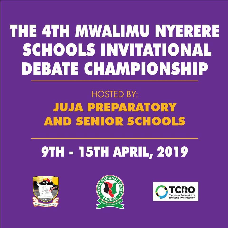 DebateKenya's tweet photo. The #MNIVDebate2019 contest is in commemoration of Mwalimu Julius Kabarage Nyerere through debate and public speaking. Register today to be part of this iconic experience. Contact the Kenya National Debate Council through +254 707 532 783 or +254 774 829 828
#JSSDebate #DebateKE https://t.co/tRdj8WCQdv
