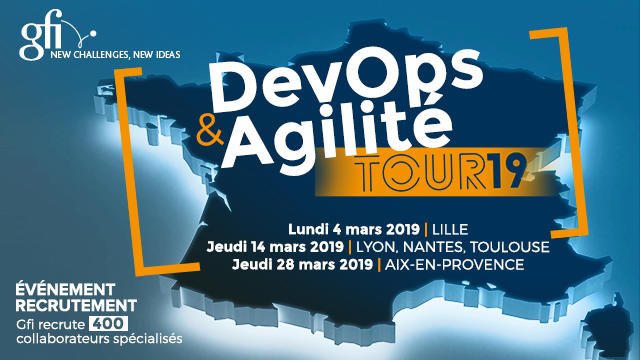 📢[J- 2 AVANT L'EVENEMENT RECRUTEMENT]📢 Le DevOps &amp; Agilité Tour 19 continue en région !  Venez rencontrer nos experts DevOps &amp; Agilité lors d'une soirée le 14 mars, au sein de notre agence toulousaine ! Rejoignez @gfiinformatique ! @gfi_recrute