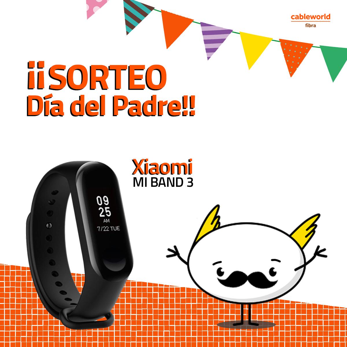 cableworld's tweet photo. 🎉#SORTEO!🎊

¡El Día del Padre ha llegado a #cableworld !
➡️¡Gana 1 #Xiaomi MI BAND 3!

Debes:

1️⃣ Seguir a cableworld.
2️⃣Retuitear esta foto.
📌Publicaremos el ganador el 18 mar. a las 12h

Bases: https://t.co/AiJcRT1OoX  

#MIBAND3 #DíadelPadre #XiaomiMIBAND #19deMarzo https://t.co/vZDmm8GO8b