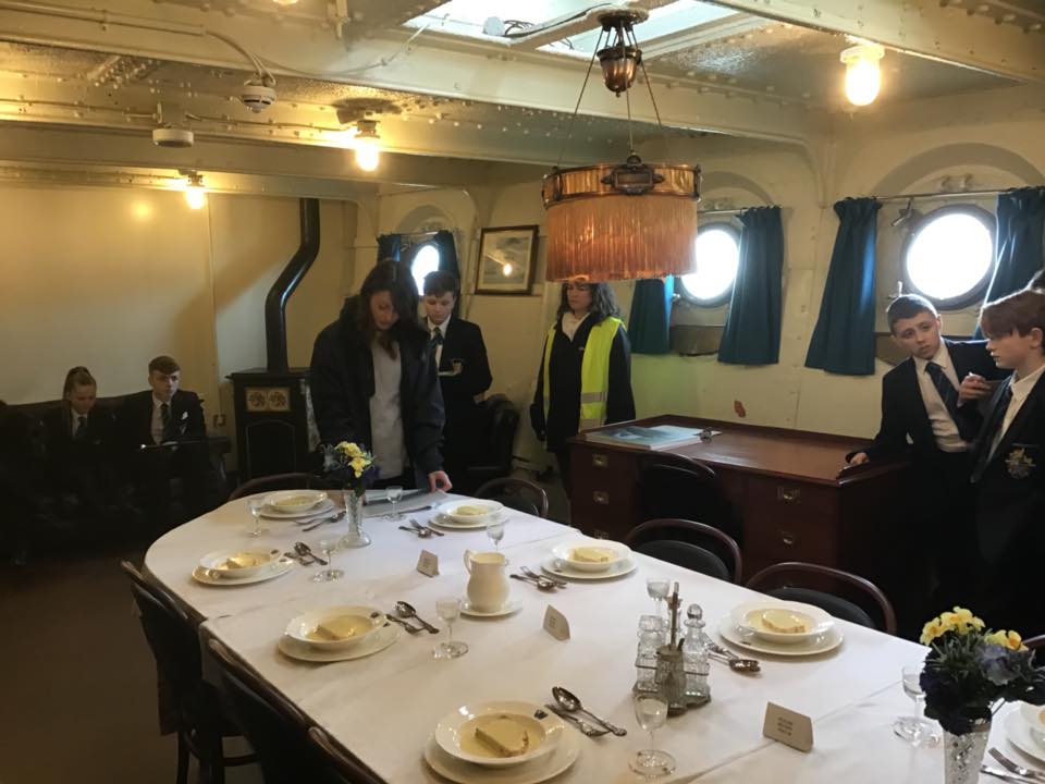 bangorSESP's tweet photo. A huge thank you to all the staff at @HMSCaroline for a fun filled day of activities. Pupils enjoyed exploring the historic spaces on board and learning about the men that served on HMS Caroline and at the Battle of Jutland during WW1. #sharededucation  #nischools https://t.co/SMElXUuywS