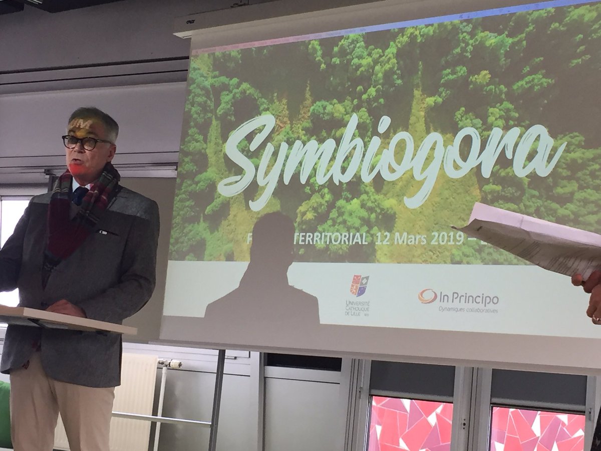 symbiogora's tweet photo. « Les filles naissent dans les roses, les garçons dans les choux et les licornes dans les écosystèmes » Symbiogora Territoire LILLE spécial 3e Révolution Industrielle @UnivCatholille @iauidf @Inprincipo @rev3 aujourd’hui 12 mars à Lille https://t.co/4lVFEttXCs