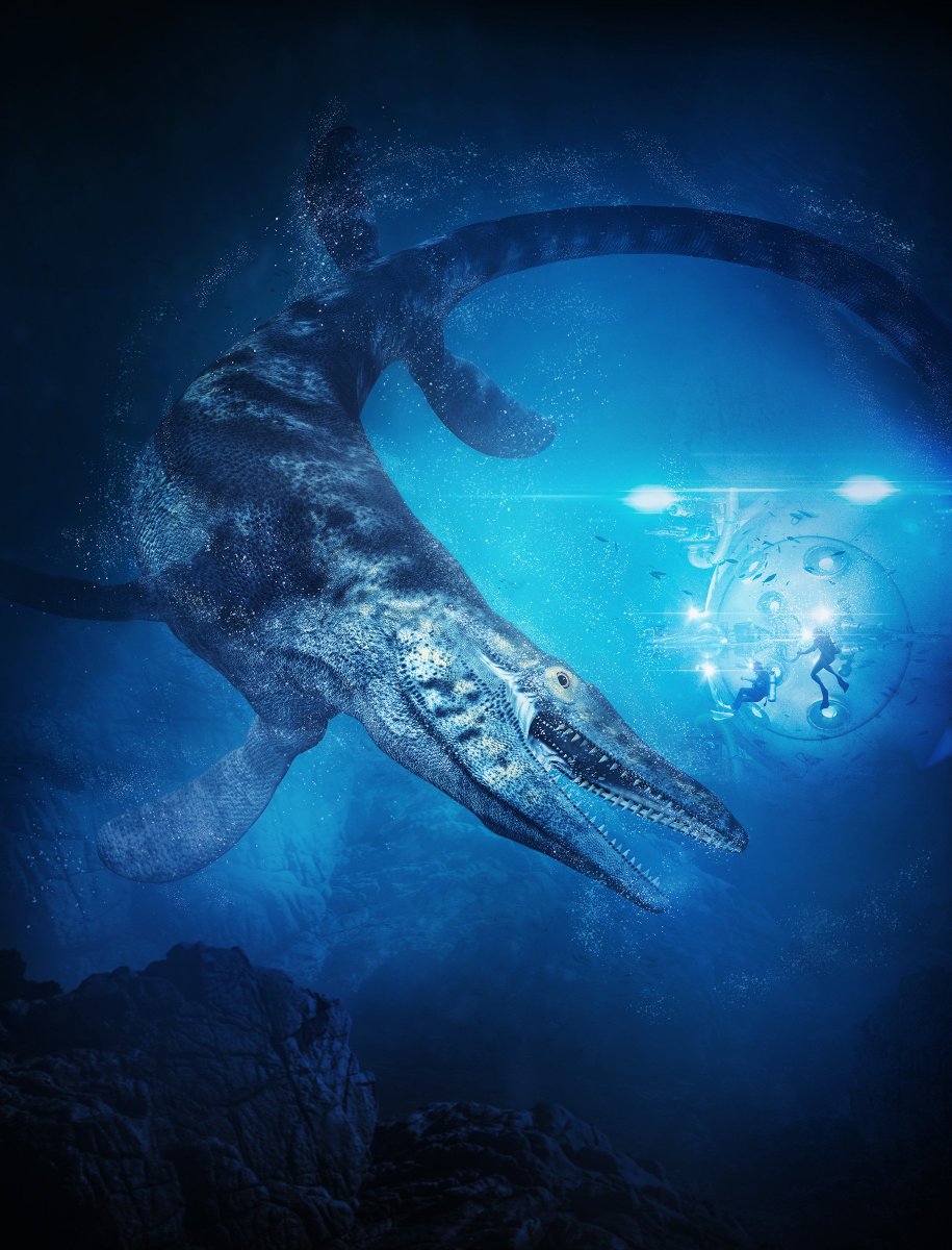 大谷キミト レタッチャー ビジュアルデザイナー Photoshop Photoshopで創る深海古代生物の世界 深海 の闇に突如現れた古代生物 そしてちょっとビビってる潜水艦の前の人間 Photoshop上で出来上がる様をご堪能ください T Co Qs51rlvyeu