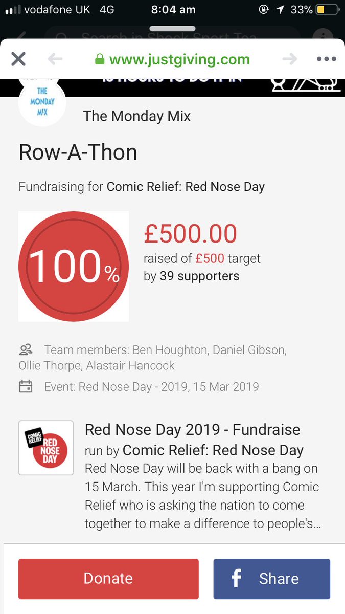 SRMondayMix's tweet photo. WOW £5️⃣0️⃣0️⃣!!!
We are amazed by the generosity of everyone that has donated. We cannot thank you enough! 👏👏👏
Rowing for 1️⃣5️⃣ hours straight isn’t easy, but we’re nearly there with less than an hour to go!
#SRMondayMix #SRRowathon @ShockRadio @comicrelief https://t.co/XdEkj9vKTH