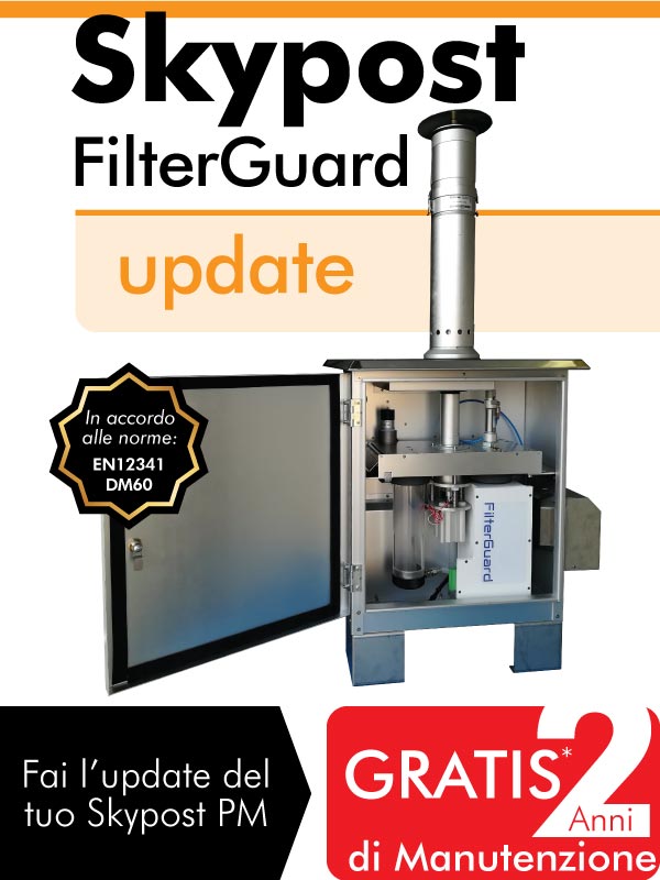 Promozione Skypost PM. Con il FG (FilterGuard) garantiamo la conformità alla norma EN12341:2014. <a href="/TcrTecora/">TCR Tecora Italy</a> offre questo aggiornamento con 2 anni di Manutenzione GRATIS! #airquality #pm10 #airsampler #madeinitaly Scopri: tcr-tecora.com/it/promozioni/